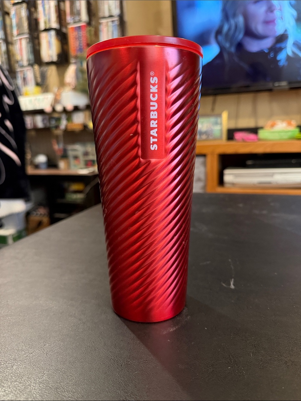 Starbucks Metallic Red Twisted Tumbler